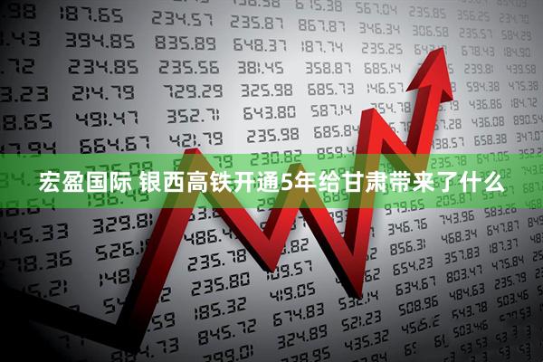 宏盈国际 银西高铁开通5年　给甘肃带来了什么